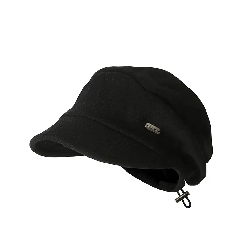 Women Woolen Beret Cap Black Winter Autumn - Image 8