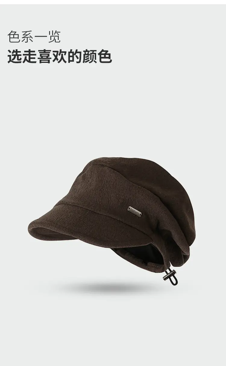 Women Woolen Beret Cap Black Winter Autumn — feature 10
