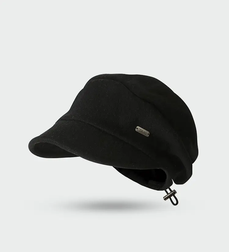 Women Woolen Beret Cap Black Winter Autumn — feature 12