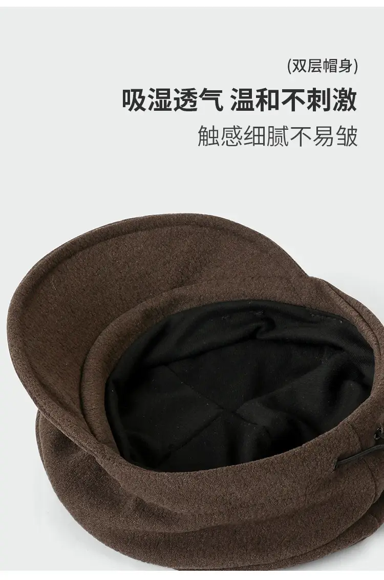 Women Woolen Beret Cap Black Winter Autumn — feature 7