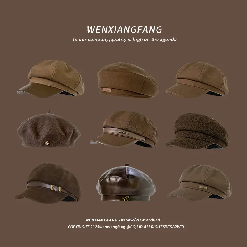 Women Melard Duckbill Cap Brown New Arrival