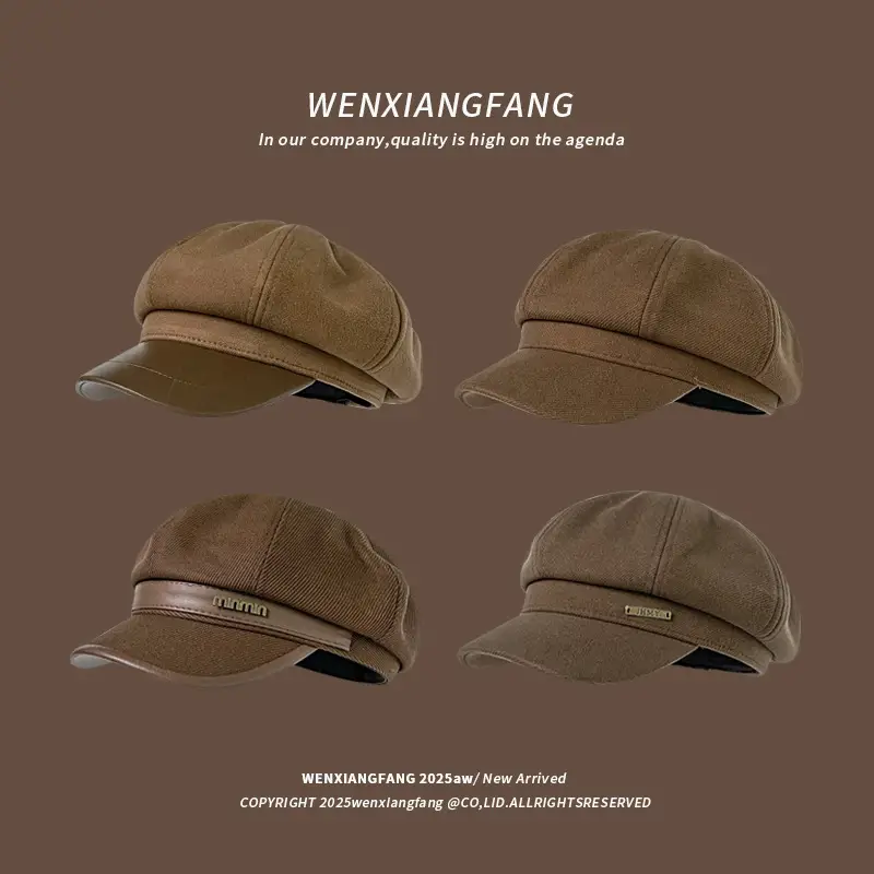 Women Melard Duckbill Cap Brown New Arrival