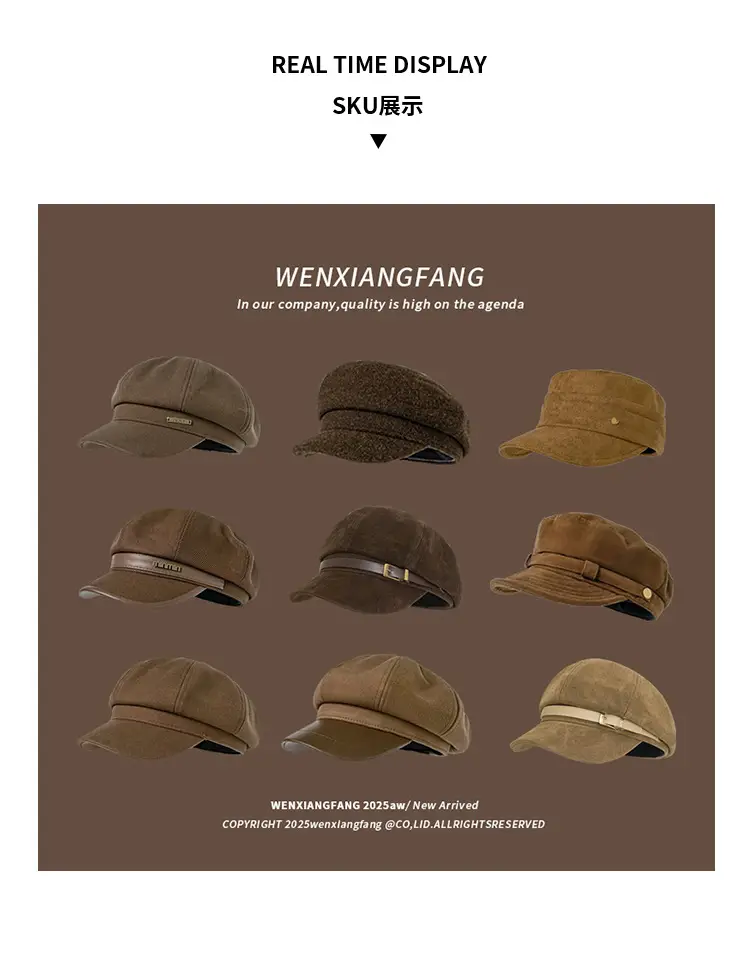 Women Melard Duckbill Cap Brown New Arrival — feature 3