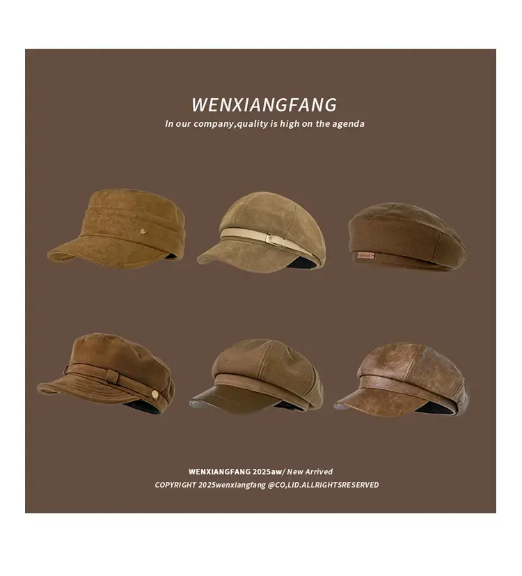 Women Melard Duckbill Cap Brown New Arrival — feature 4