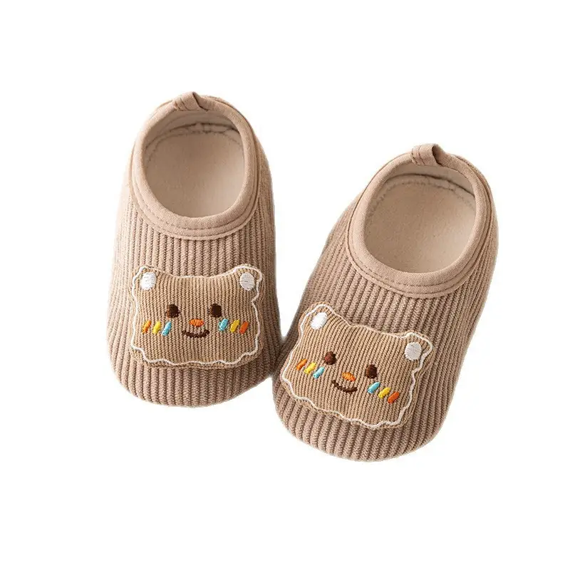 Baby Bear Embroidered Warm Slip-On Shoes for Kids