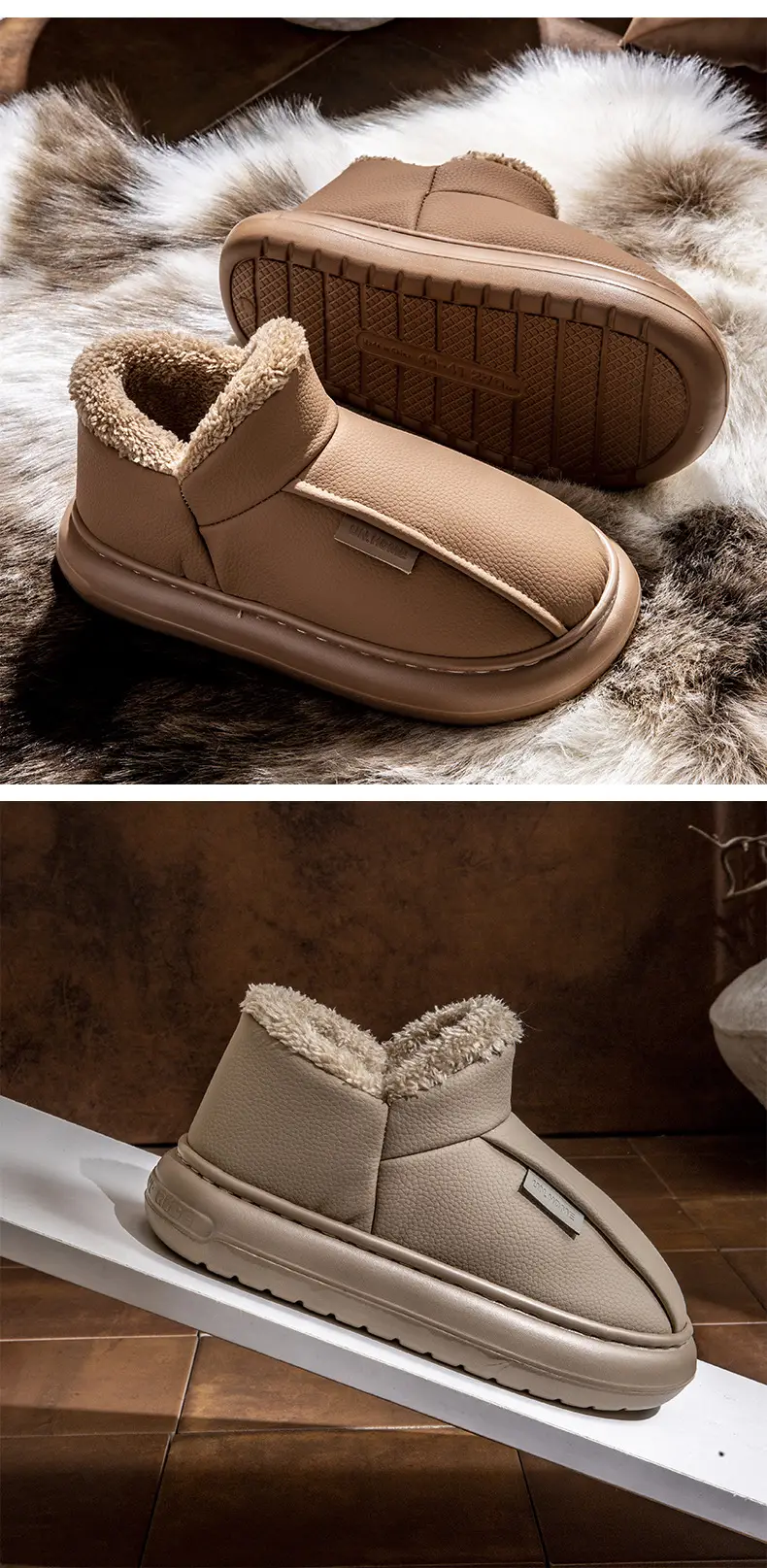 Men's Winter Fleece Slippers Brown 2025 — feature 10