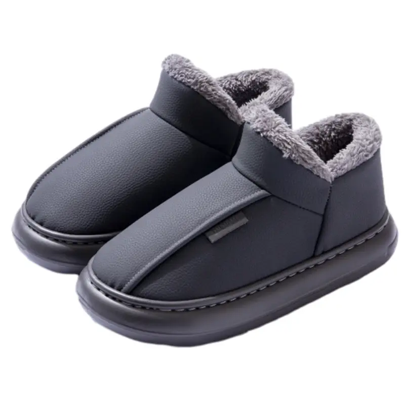 Men's Winter Fleece Slippers Brown 2025