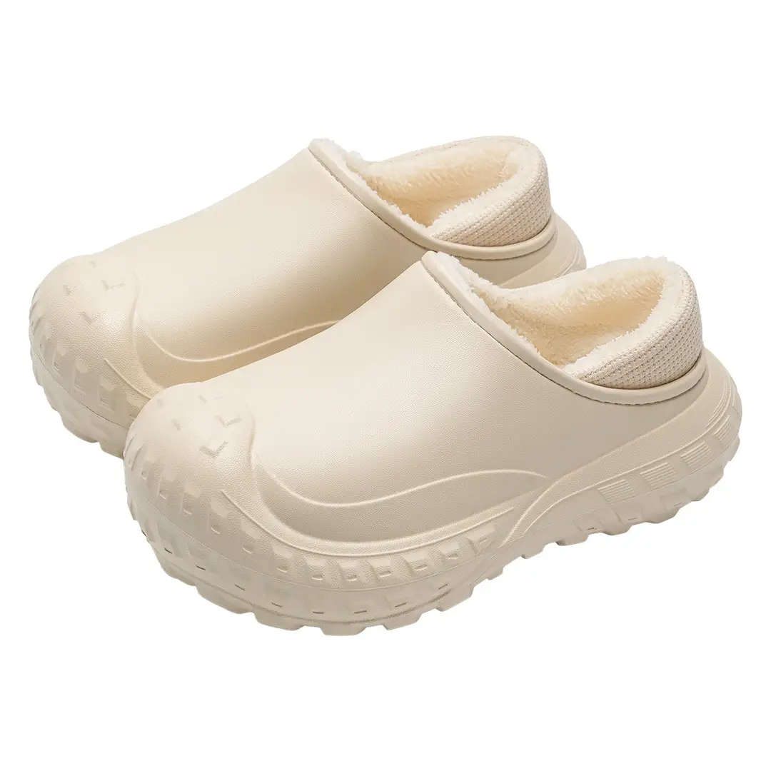 Winter Waterproof Cotton Slippers for Men's Home Autumn and Winter Thick-Soled Bags and Thickeneded Warm Non-Slip and Stain-Resistant Cotton Shoes for Women's Outer Wear - Image 7