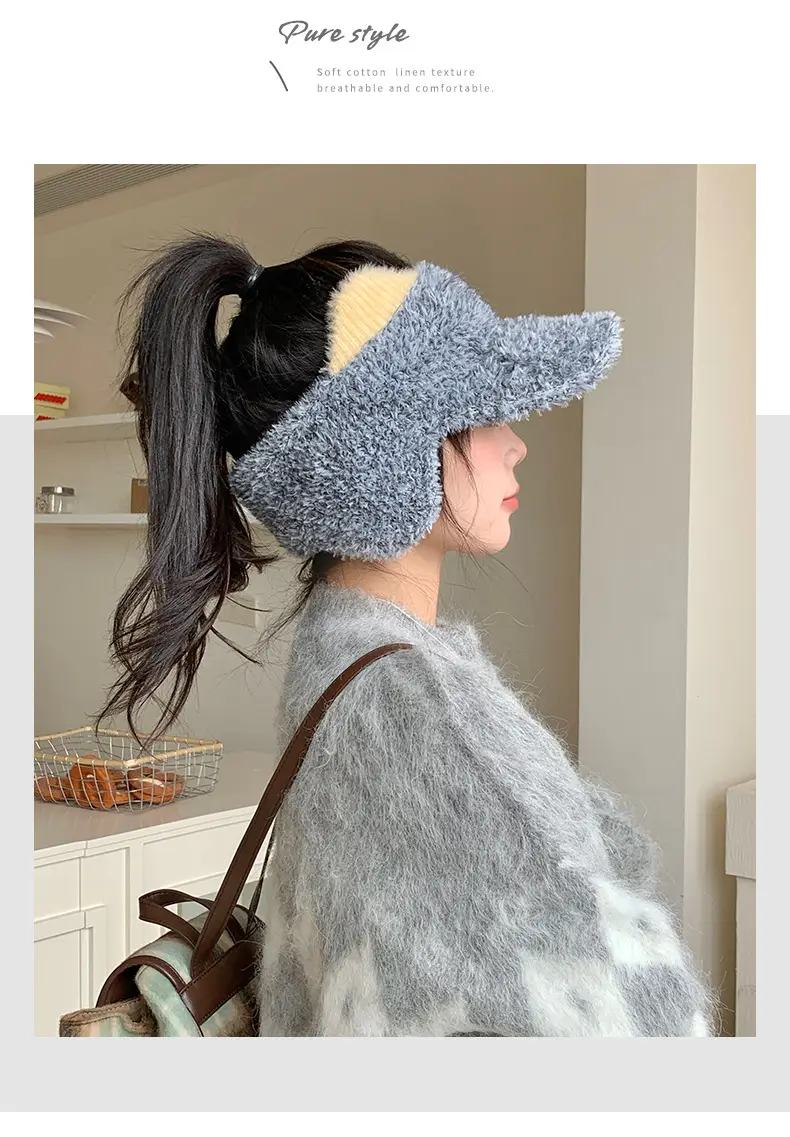 Pink Plush Cat Ears Hat for Women Winter Windproof — feature 16