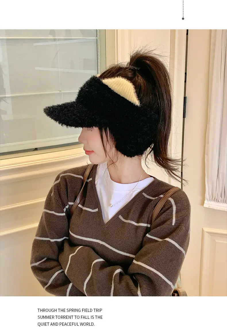 Pink Plush Cat Ears Hat for Women Winter Windproof — feature 7