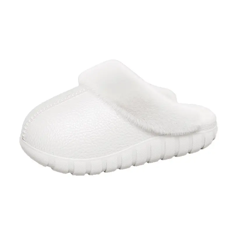 Men's Cotton Slippers with Thick Soles and Closed Toe, Women's Style, Plush Slippers for Warmth, Suitable for Home Use in Autumn and Winter, New Indoor Version with Added Fleece - Image 12