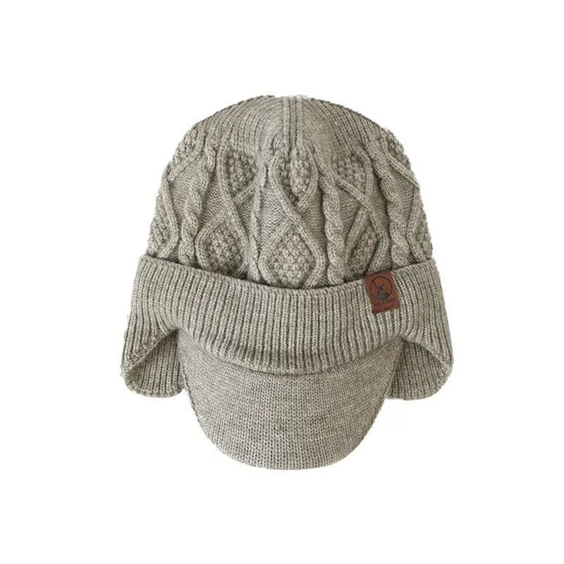 Winter Knit Ear Hat for Men Women Thick Warm Duckbill - Image 9