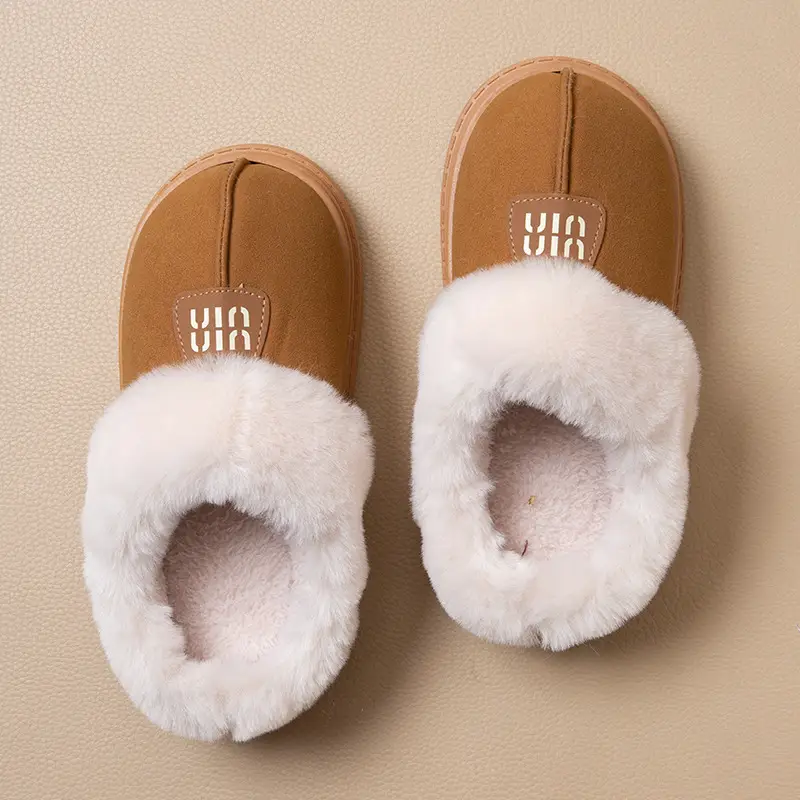 Cotton Slippers Winter Indoor Comfortable Home Plush Slippers Warm Home Fashion Non-Slip Cotton Slippers Couple Slippers - Image 7