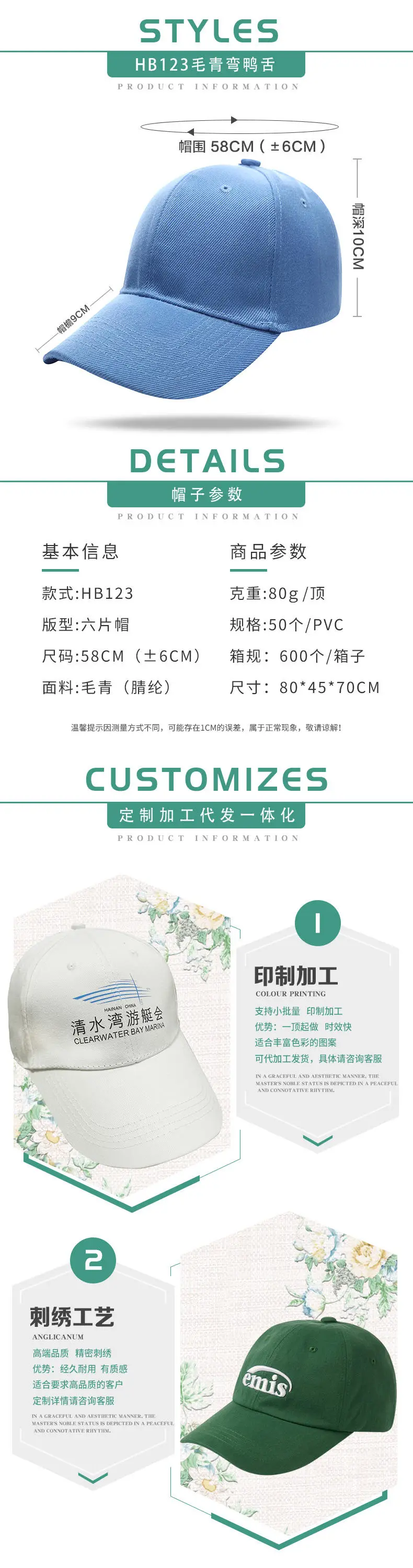 Personalized Embroidered Travel Hat with Logo — feature 8