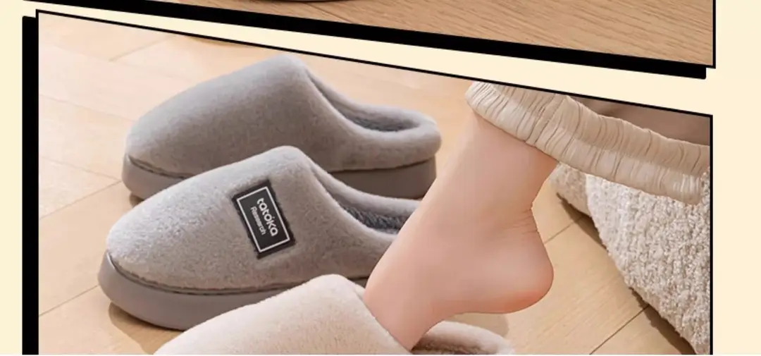 Maternity Slippers for Women 2025 New Autumn and Winter Indoor Home Plush Thick-Soled Warm Non-Slip Couple Cotton Slippers — feature 16