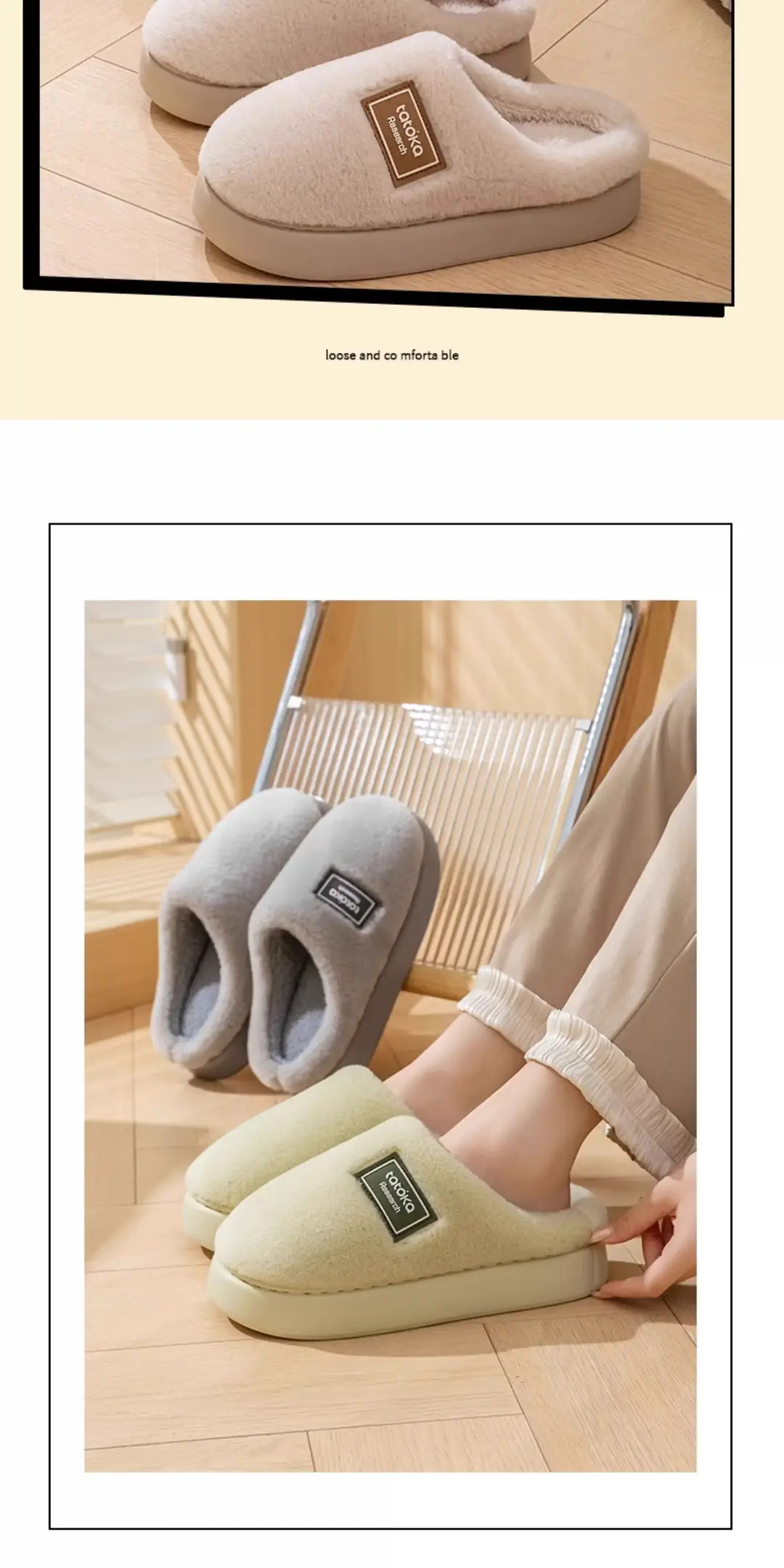 Maternity Slippers for Women 2025 New Autumn and Winter Indoor Home Plush Thick-Soled Warm Non-Slip Couple Cotton Slippers — feature 17
