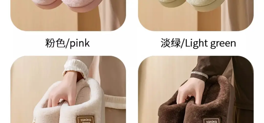 Maternity Slippers for Women 2025 New Autumn and Winter Indoor Home Plush Thick-Soled Warm Non-Slip Couple Cotton Slippers — feature 6