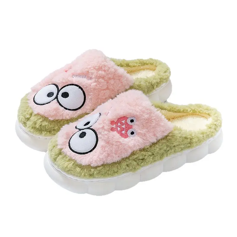 Women's Double Color Cashmere Slippers Non-Slip Warm Indoor Home - Image 10