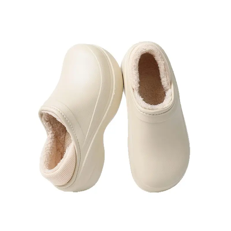 Xiaohongshu Popular Cotton Slippers for Women, Autumn and Winter Indoor Slippers with Heel Cover, Non-Slip Home Winter Thick-Soled Maternity Shoes with Heel Cover