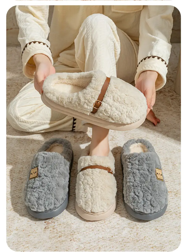 Warm Fluffy Cotton Slippers for Winter Couple — feature 28