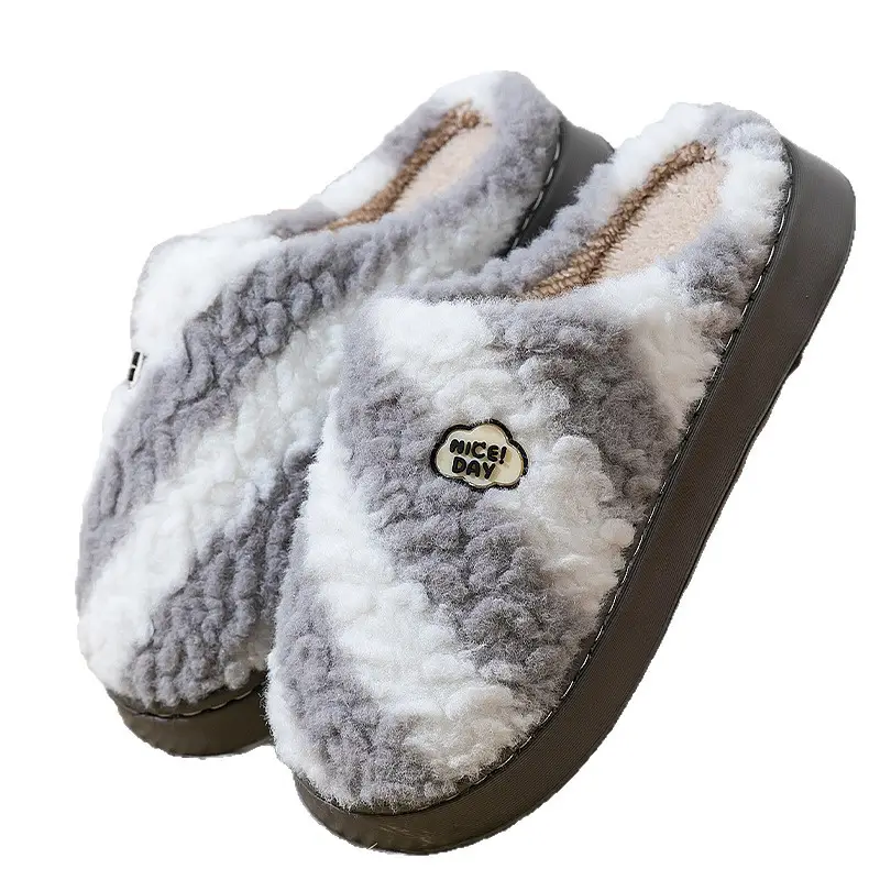 Women's 2025 New Autumn and Winter Home Indoor Non-Slip Warm Plush Postpartum Cotton Slippers - Image 9