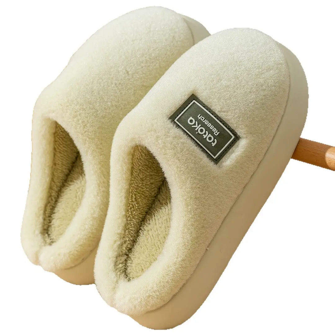 Women's Autumn and Winter 2025 New Style Indoor Home Thick Warm Plush Slippers with a Stepping-On-Poop Feeling - Image 13