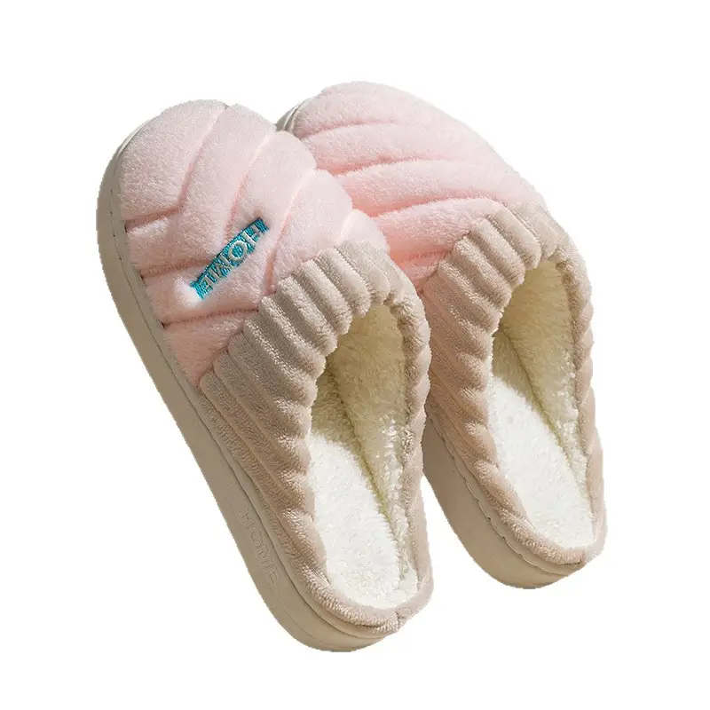 Couple Thick Plush Slippers Winter Warm - Image 10
