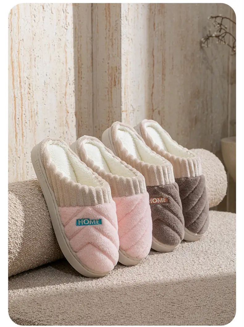 Couple Thick Plush Slippers Winter Warm — feature 26