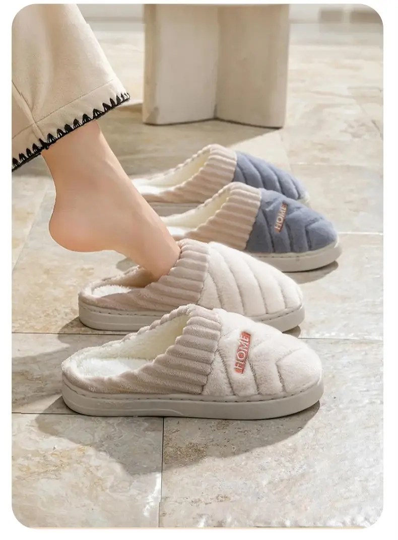 Couple Thick Plush Slippers Winter Warm — feature 28