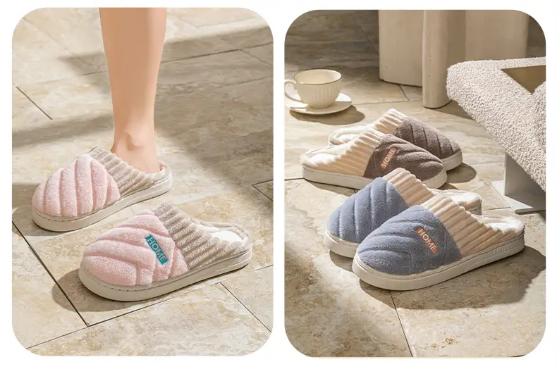 Couple Thick Plush Slippers Winter Warm — feature 29