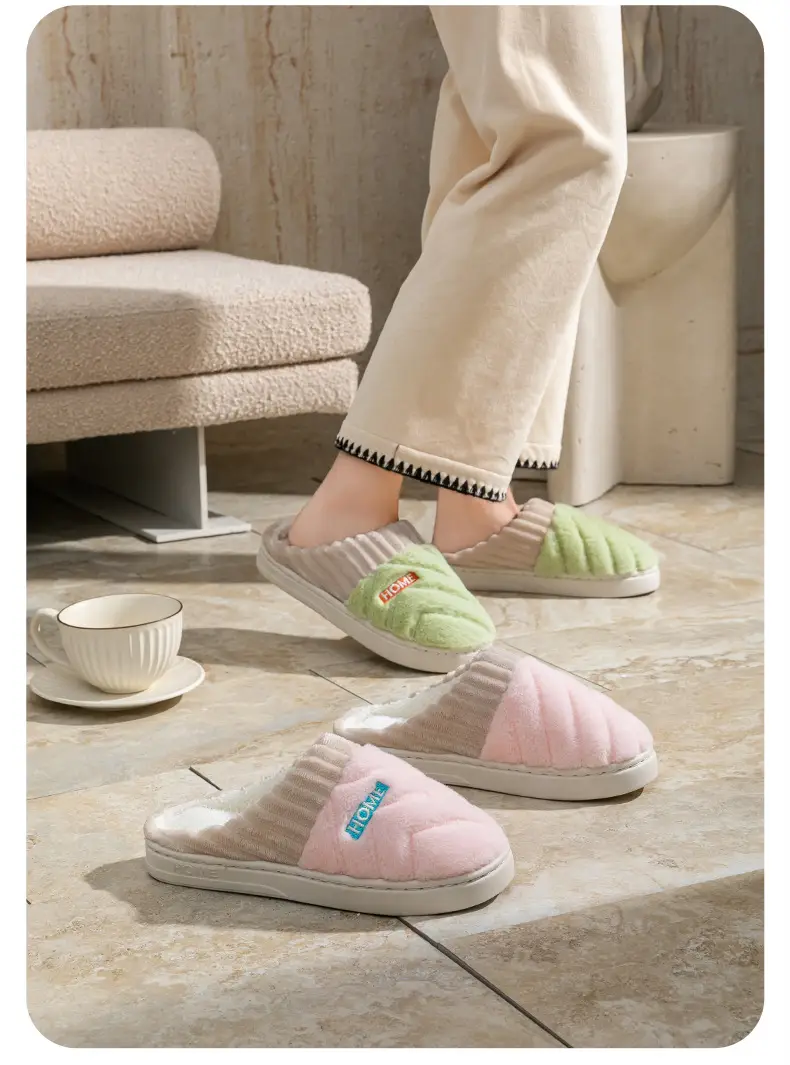 Couple Thick Plush Slippers Winter Warm — feature 30