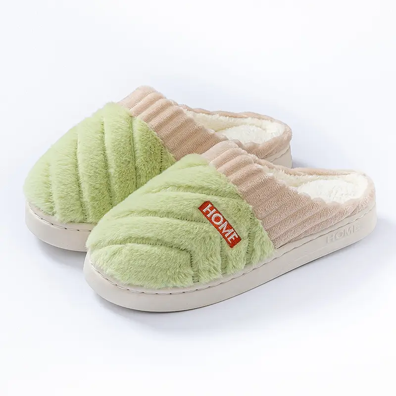 Couple Thick Plush Slippers Winter Warm - Image 3