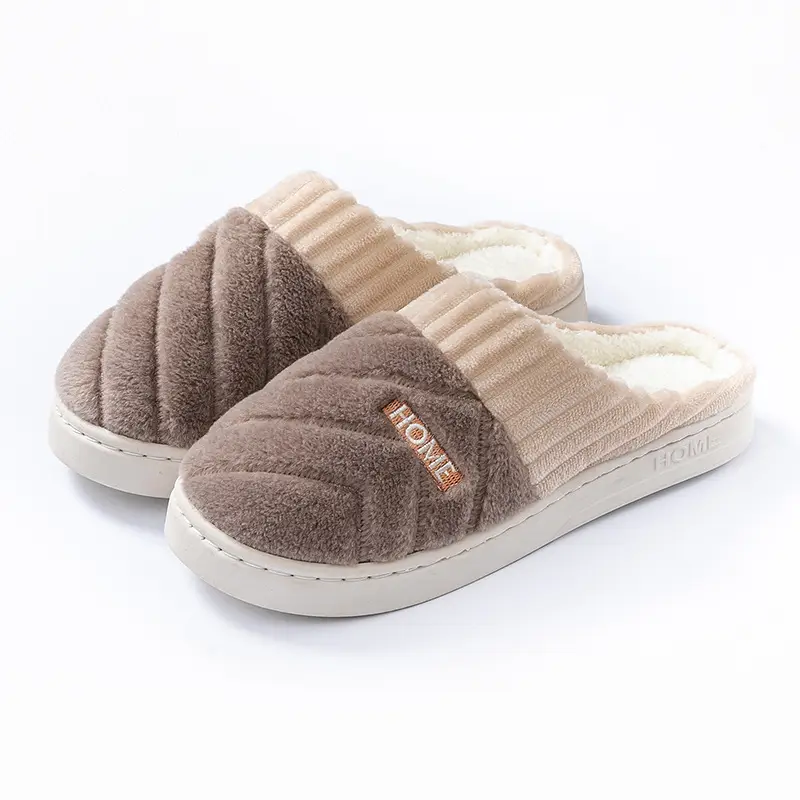 Couple Thick Plush Slippers Winter Warm - Image 5