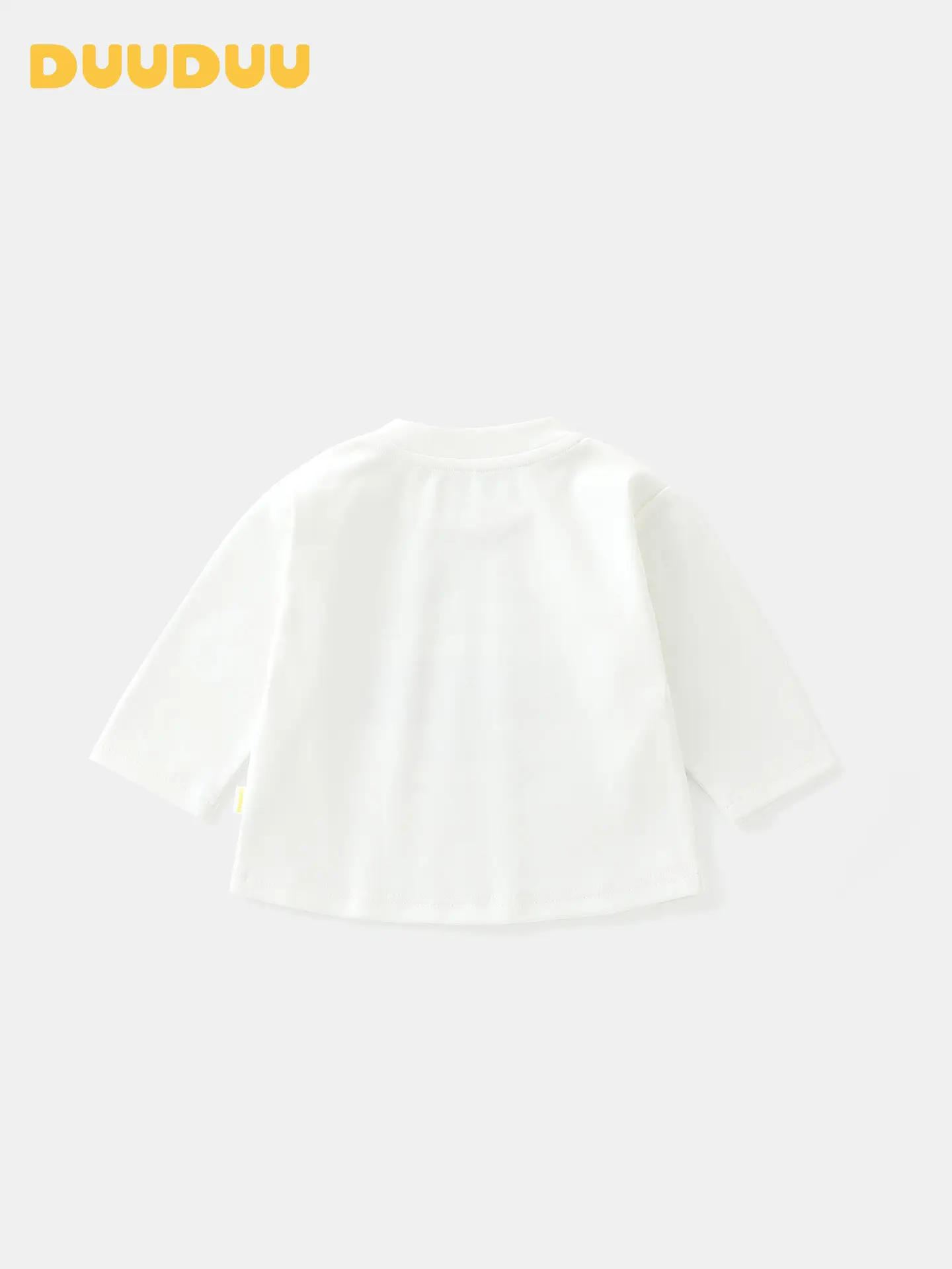 White Korean Style Toddler T-Shirt Long Sleeve Baby Base Shirt - Image 4