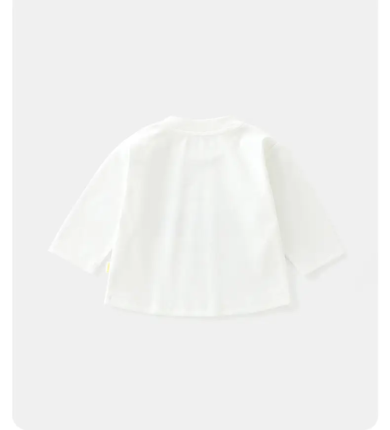 White Korean Style Toddler T-Shirt Long Sleeve Baby Base Shirt — feature 13