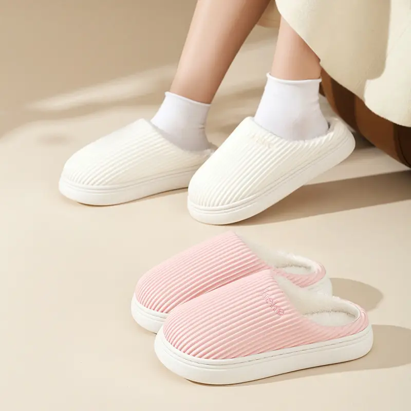 2025 Pink Cotton Winter Slippers for Men Women - Image 12