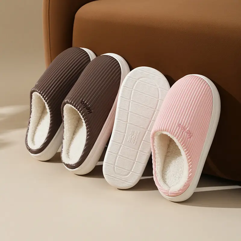 2025 Pink Cotton Winter Slippers for Men Women - Image 13