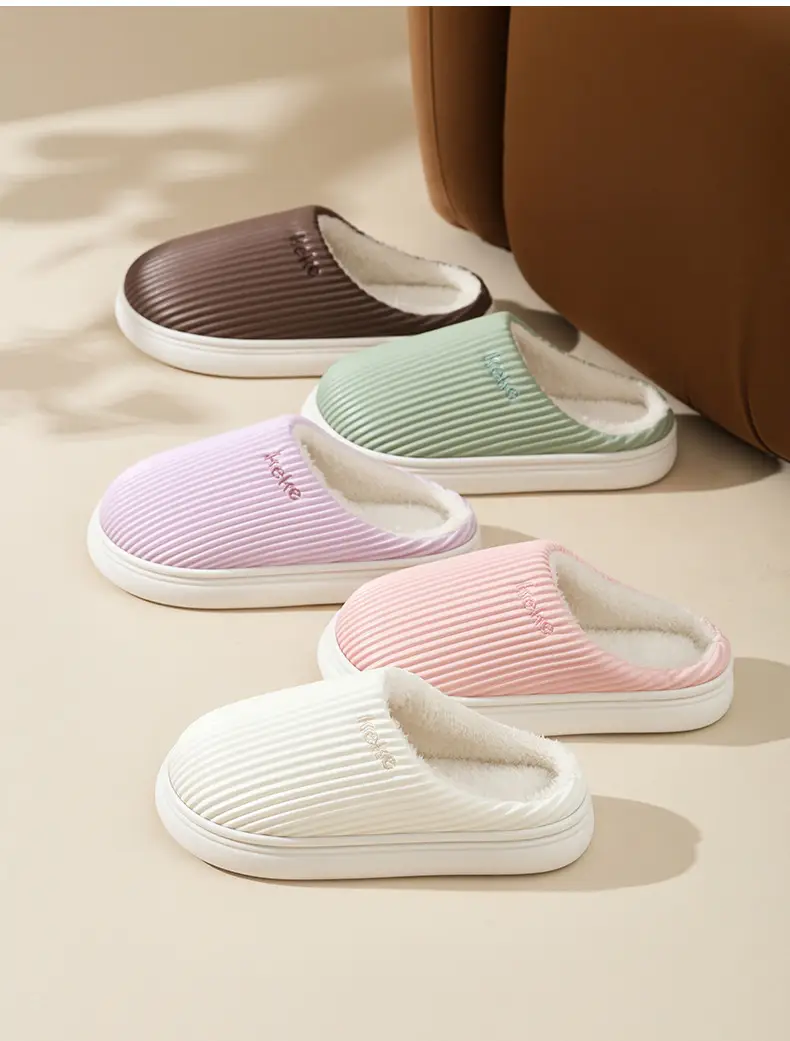 2025 Pink Cotton Winter Slippers for Men Women — feature 13