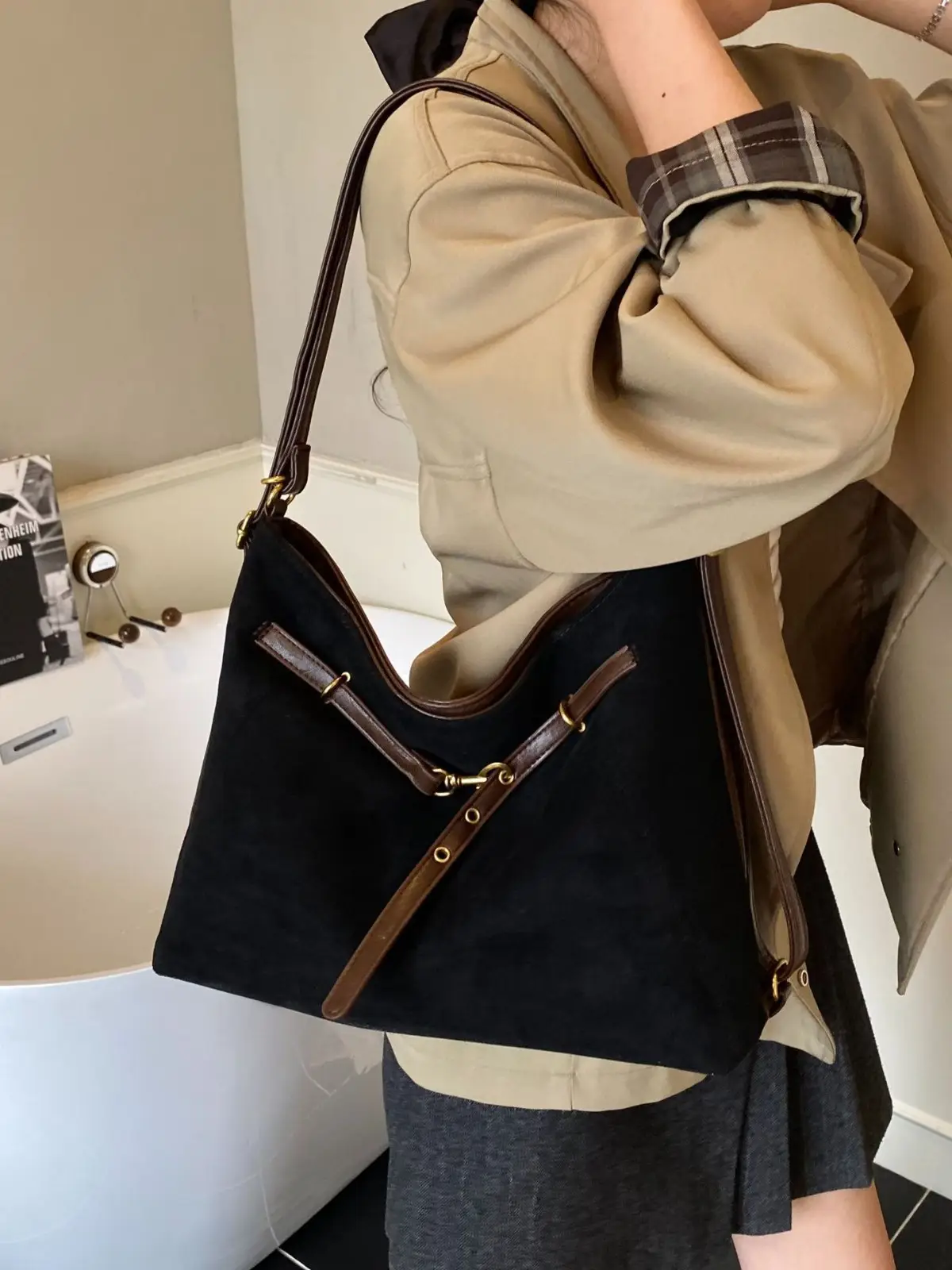 Green Velvet Women's Large Tote Bag Luggage Leather Goods - Image 8