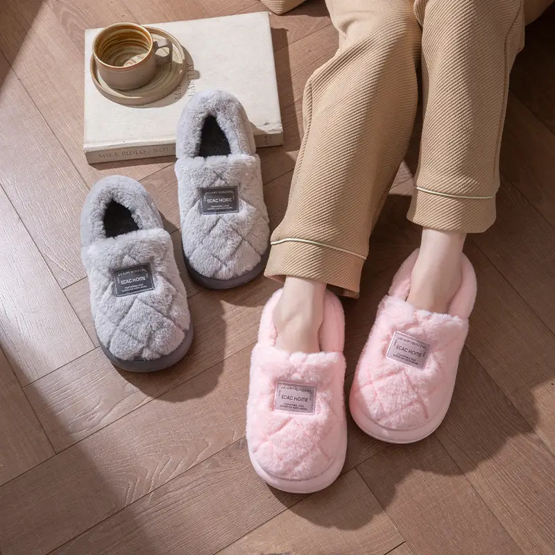 2025 New Style Bag Heel Cotton Slippers for Women in Autumn and Winter Fleece-Lined and Thickeneded Warm Anti-Slip Couples Home and Outdoor Cotton Shoes for Men - Image 7