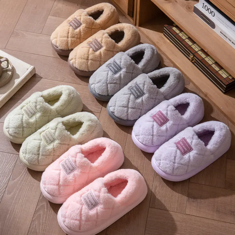2025 New Style Bag Heel Cotton Slippers for Women in Autumn and Winter Fleece-Lined and Thickeneded Warm Anti-Slip Couples Home and Outdoor Cotton Shoes for Men - Image 8