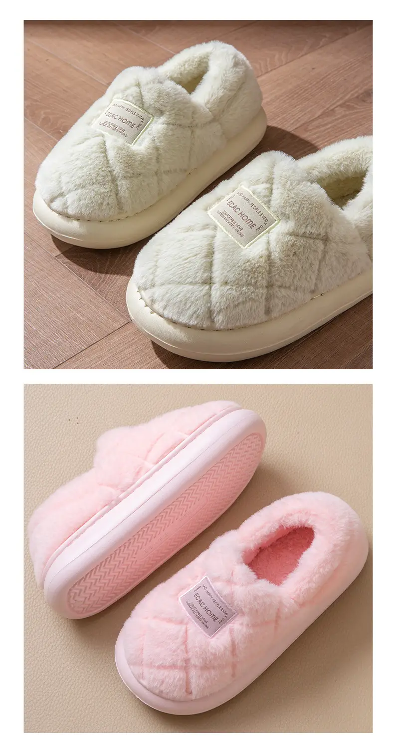 2025 New Style Bag Heel Cotton Slippers for Women in Autumn and Winter Fleece-Lined and Thickeneded Warm Anti-Slip Couples Home and Outdoor Cotton Shoes for Men — feature 9