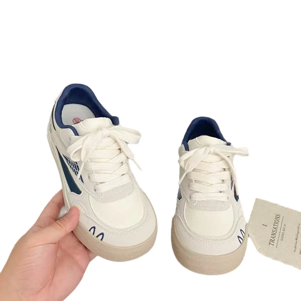 Women's White Blue Thick Sole Casual Shoes 2025 - Image 7