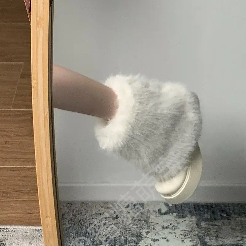 White Furry Fleece-Lined Snow Boots for Women Winter 2024 — feature 6