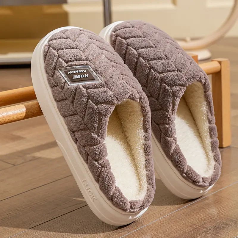 Warm Plush Cotton Slippers for Women Winter - Image 12