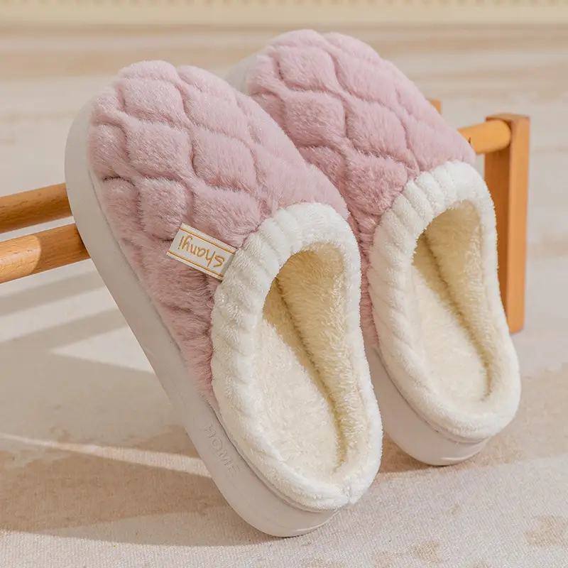 Warm Plush Cotton Slippers for Women Winter - Image 16