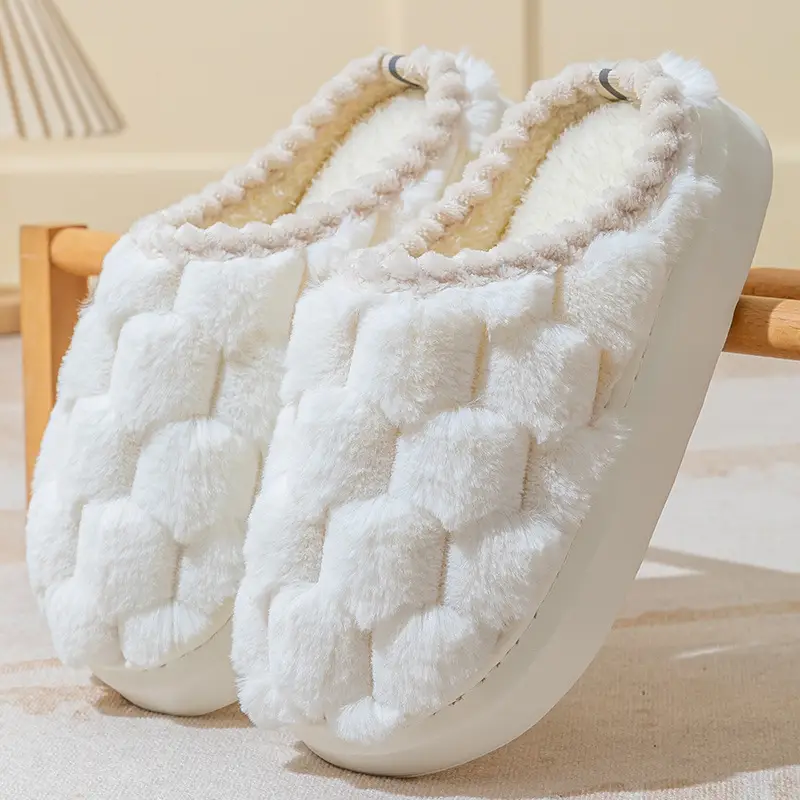 Warm Plush Cotton Slippers for Women Winter - Image 3