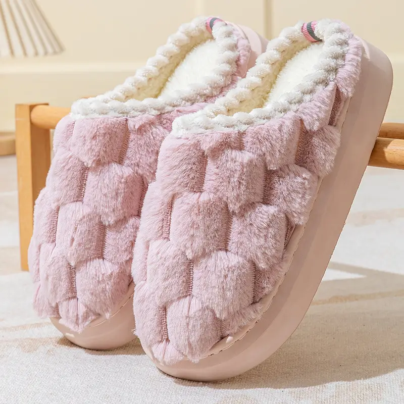 Warm Plush Cotton Slippers for Women Winter - Image 4