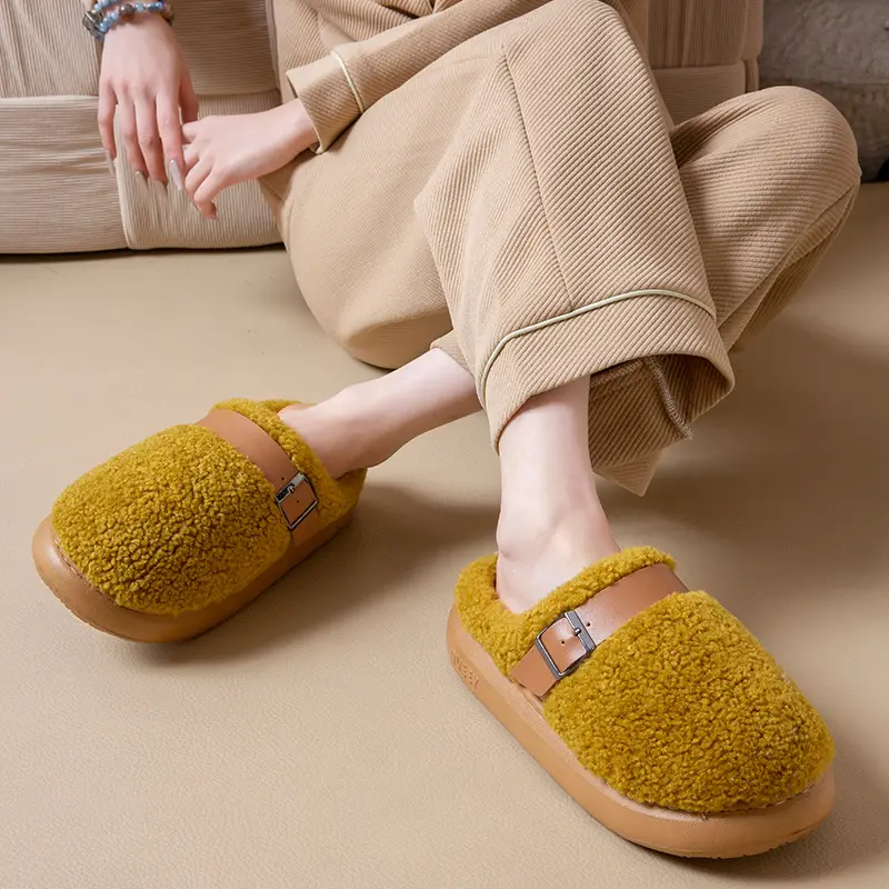 2026 New Model Cotton Slippers for Women, Winter Indoor Home Slippers with a Comfortable Stepping-On-Clouds Feel, Thick-Soled, Plush, Warm, and Silent Cotton Slippers for Women - Image 6