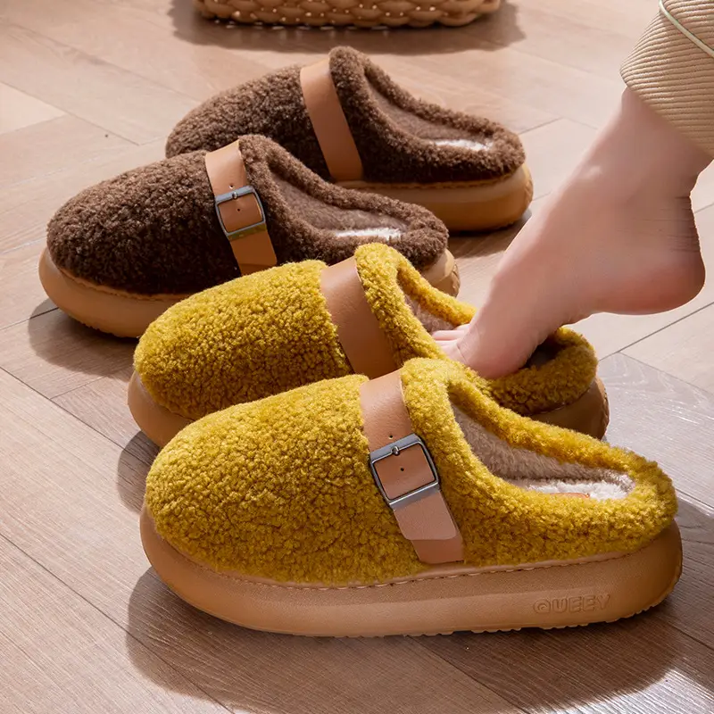 2026 New Model Cotton Slippers for Women, Winter Indoor Home Slippers with a Comfortable Stepping-On-Clouds Feel, Thick-Soled, Plush, Warm, and Silent Cotton Slippers for Women - Image 7